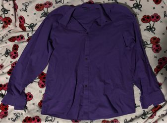 Purple Long Sleeve Button-Up Shirt