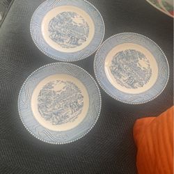 Blue royal Vintage Saucers Set Of 3