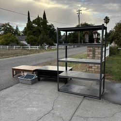 Free Garage Storage Rack Shelf Organizer Two Coffee Tables 