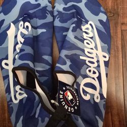 Dodgers FOCO Blue Camo Slippers