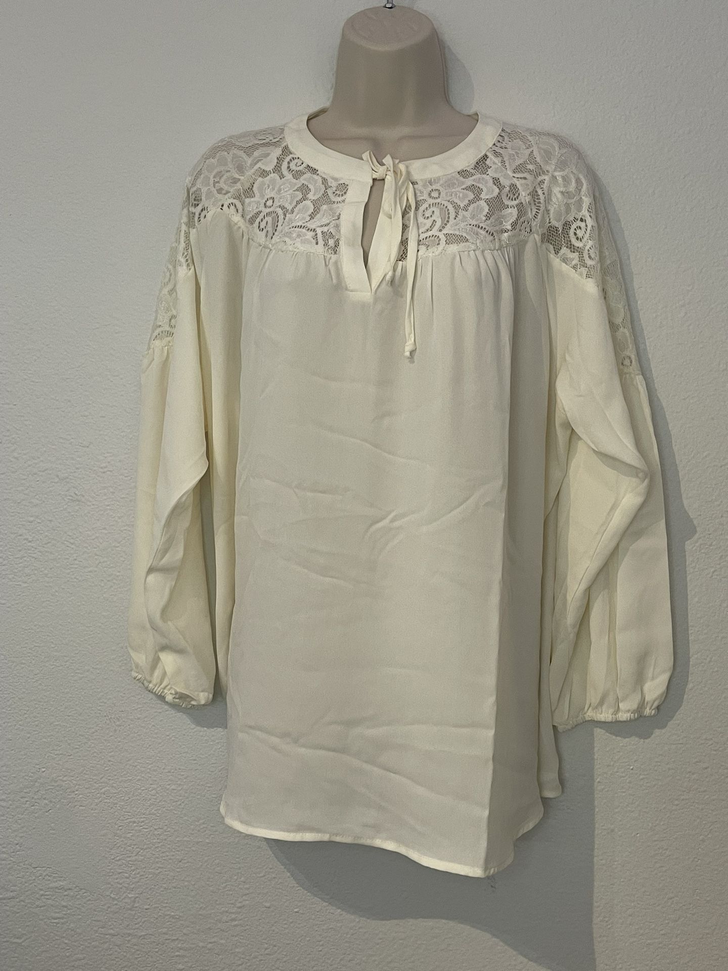 Cure Women Tunic/ Camisole Ivory Summer Lace Plus Size XL. (AL)