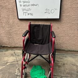 Lightweight Wheelchair No Brand No Weight Noted