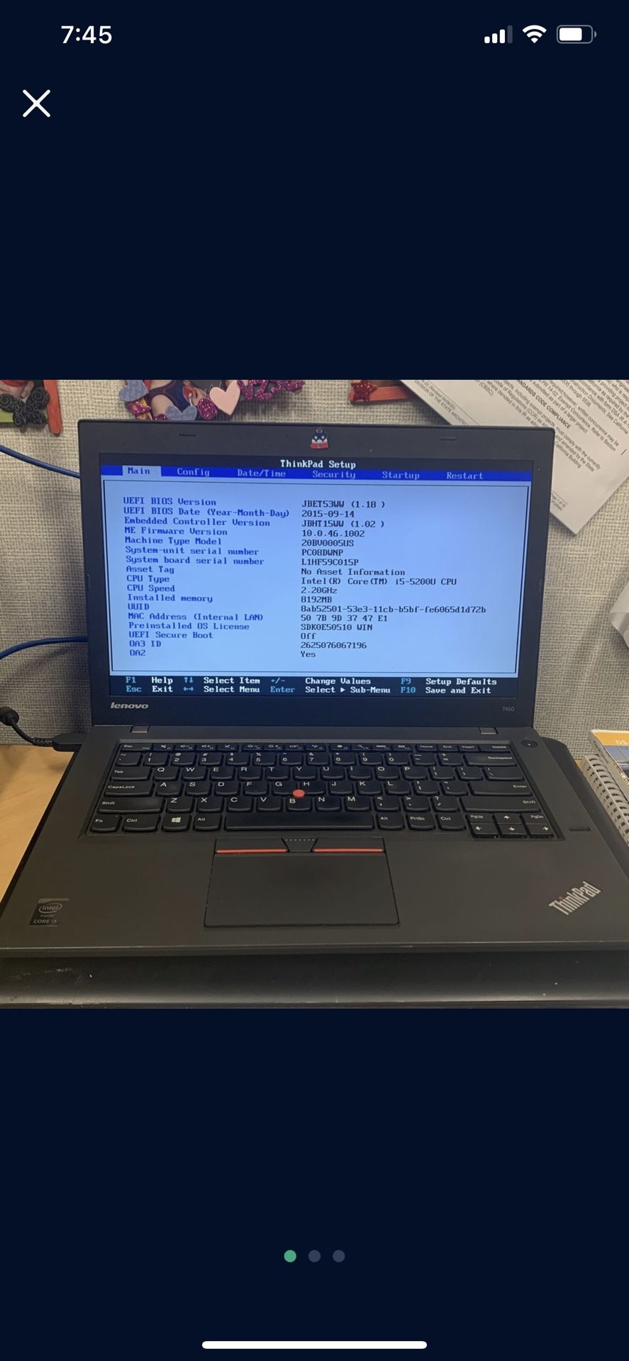 Lenovo Thinkpad T450 Laptop