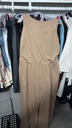 Tan Sleeveless Jumpsuit