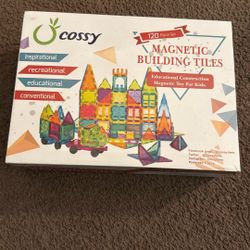 Cossy Kids Magnet Toys Magnetic Tiles 120 PCS For building blocks education 