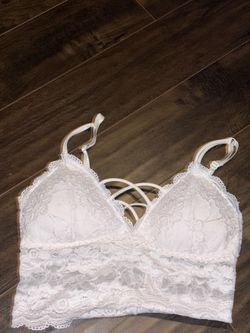 White lace bralette with floral embroidery #lingerie #bralette
