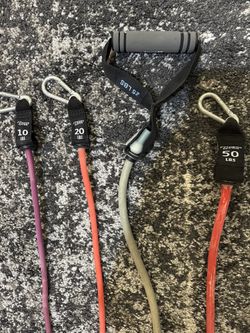 Fitness Gear Resistance Tube Set w/ Handles (4 Tubes + Door Anchor)