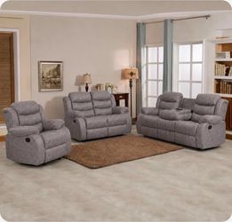 Brand new 3 piece reclining sofa set