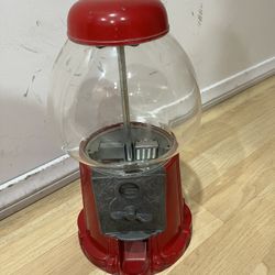 Vintage Carousel 15” Tall Red Bubble Gumball Machine 