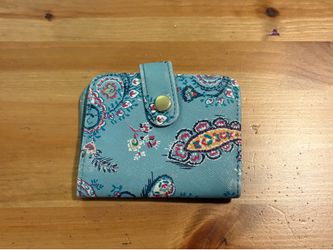 Light Blue Paisley Wallet - small