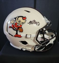 Signed Cleveland Browns Myles Garret Full-Size Football Helmet