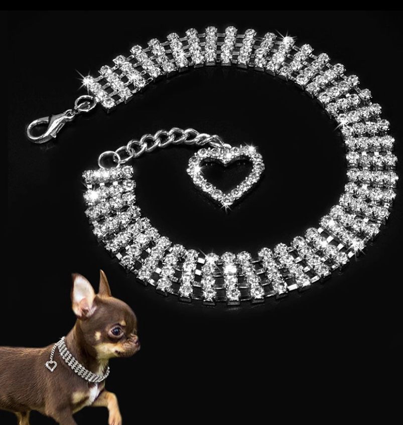 Dog Necklace collar with heart medium for Dogs