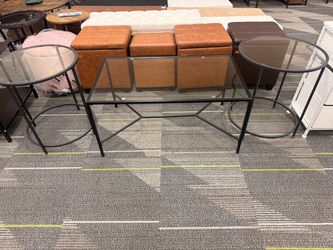 Glass Top Coffee Table and Side Table Set