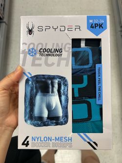 Spyder Men's Cooling Nylon-Mesh Boxer Briefs 4-Pack size M