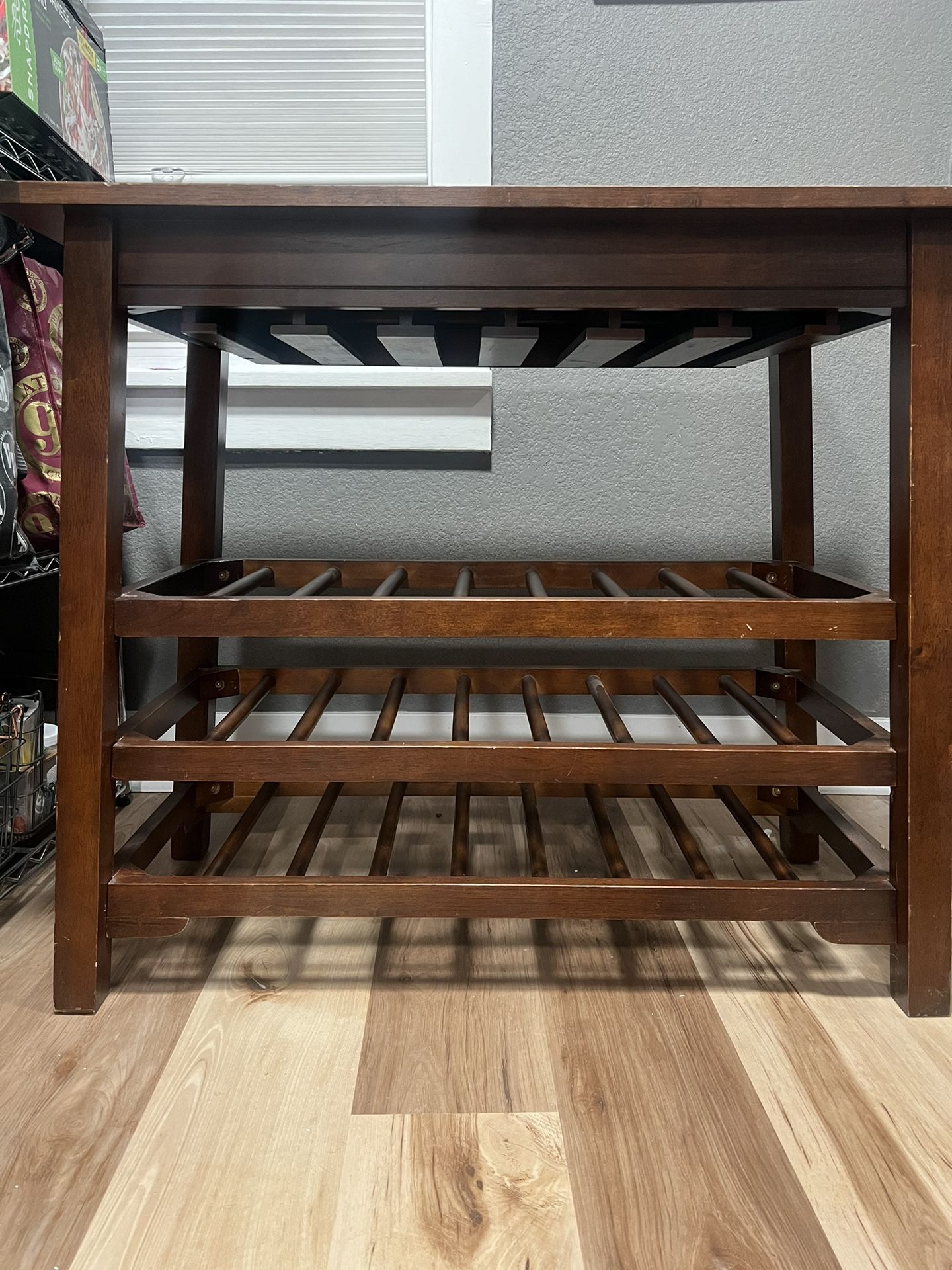 Wooden wine glass/bottle rack