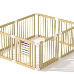 Wooden Playpen for Babies and Toddlers,8 Panels