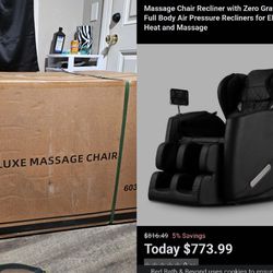 Deluxe Massage Chair With Bluetooth Speaker