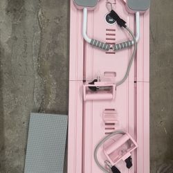 Pilates Board - 2024 Pilates Reformer Set, Multi-Purpose Foldable Pilates Reformer Board for Home, Pilates Sliding Board (Pink)