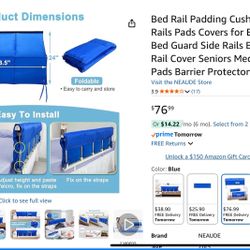 Hospital Bed Rail Cushions