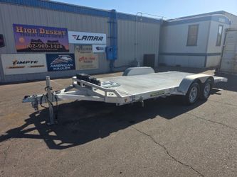 2022 Aluma Aluminum Tilt 7x18 trailer winch installed gravity tilt