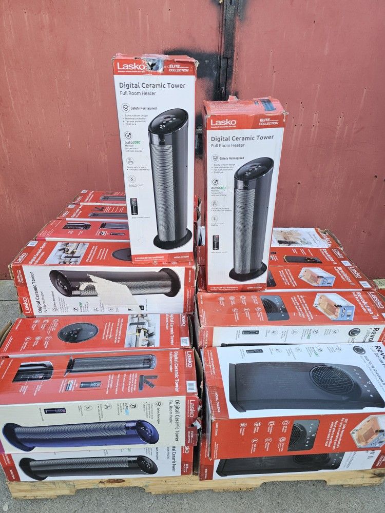 GET READY FOR THIS WINTER LASKO HEATERS CERAMIC TOWER ECONOMIC ENERGY SAVER INCLUDING REMOTE CONTROL FOR FULL SIZE ROOM IF SOMEBODY INTERESTED PLEASE