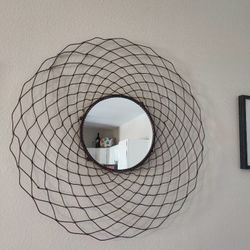 Decorative Wire Frame Mirror - $40