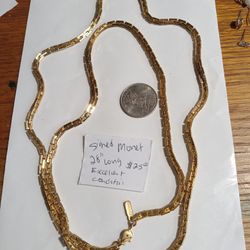 Monet Signed Gold-plated 28"long Chain