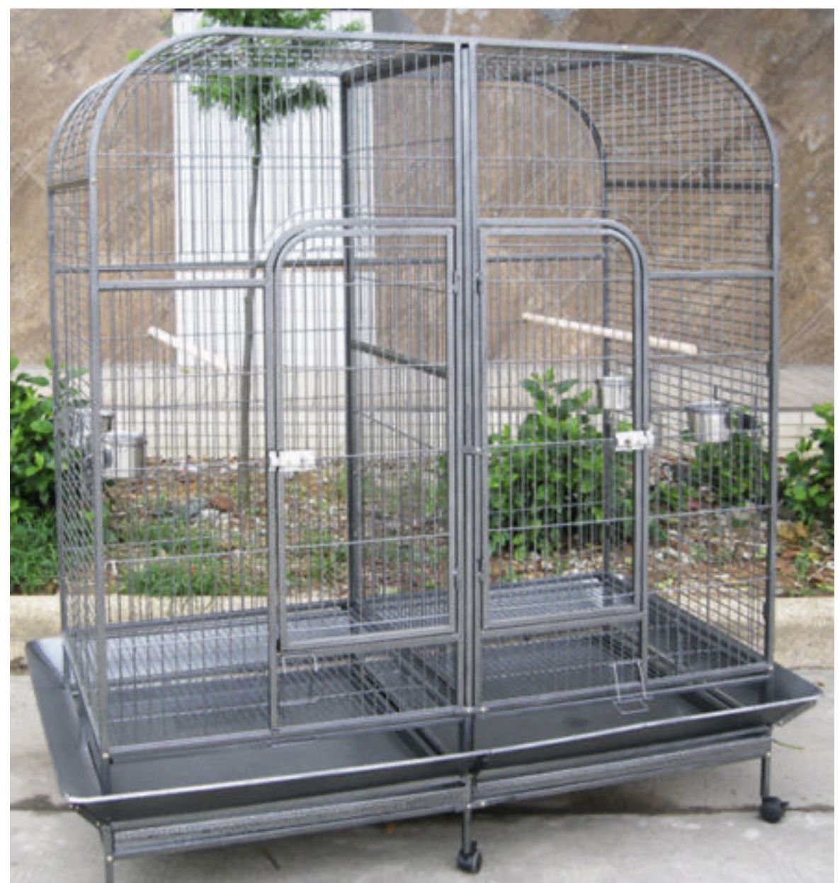 Stainless Steel Double Divider bird Cage!