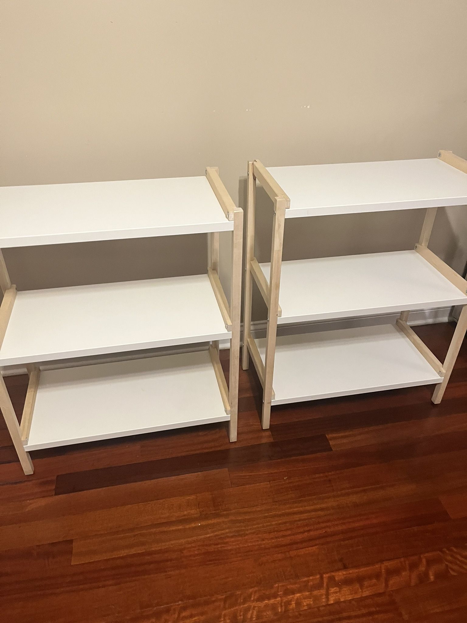 Two White Metal Shelf’s $40