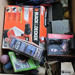 Box Of Tools, Tech, Exercise Stuff