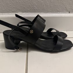 Tory Burch Double t Heeled sandal Black