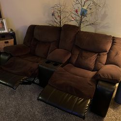 Brown Love Seat Recliner