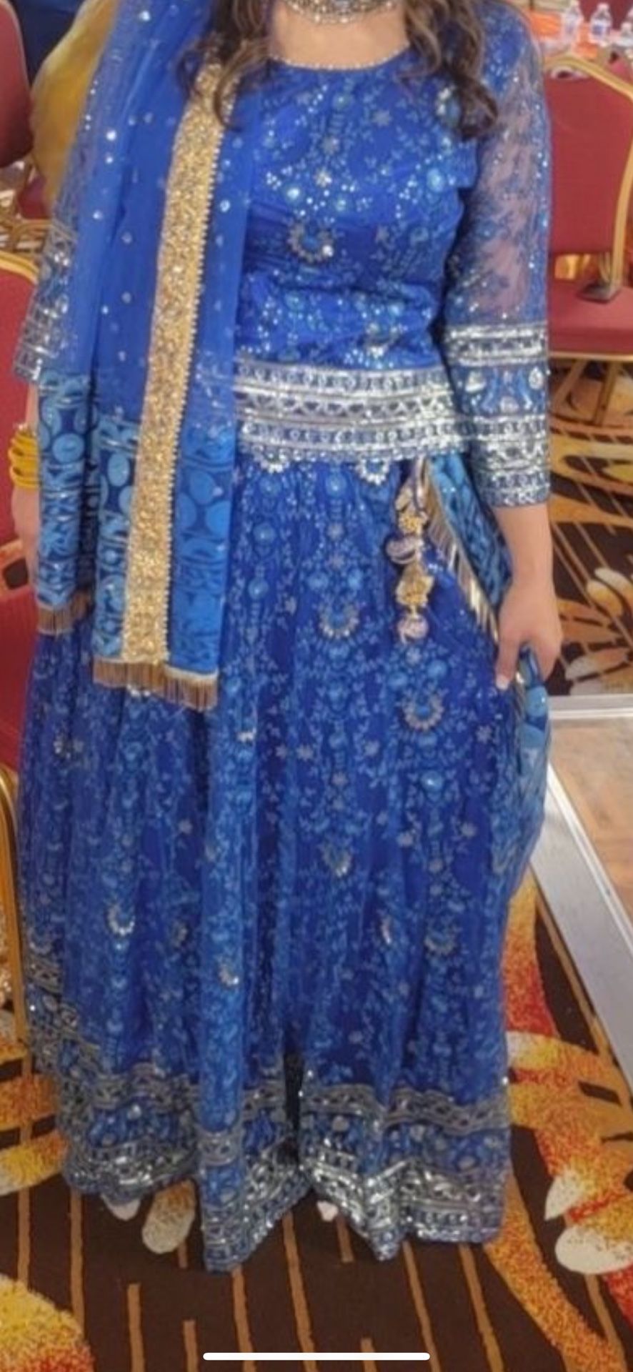 Custom Blue Indian/pakistani Lengha