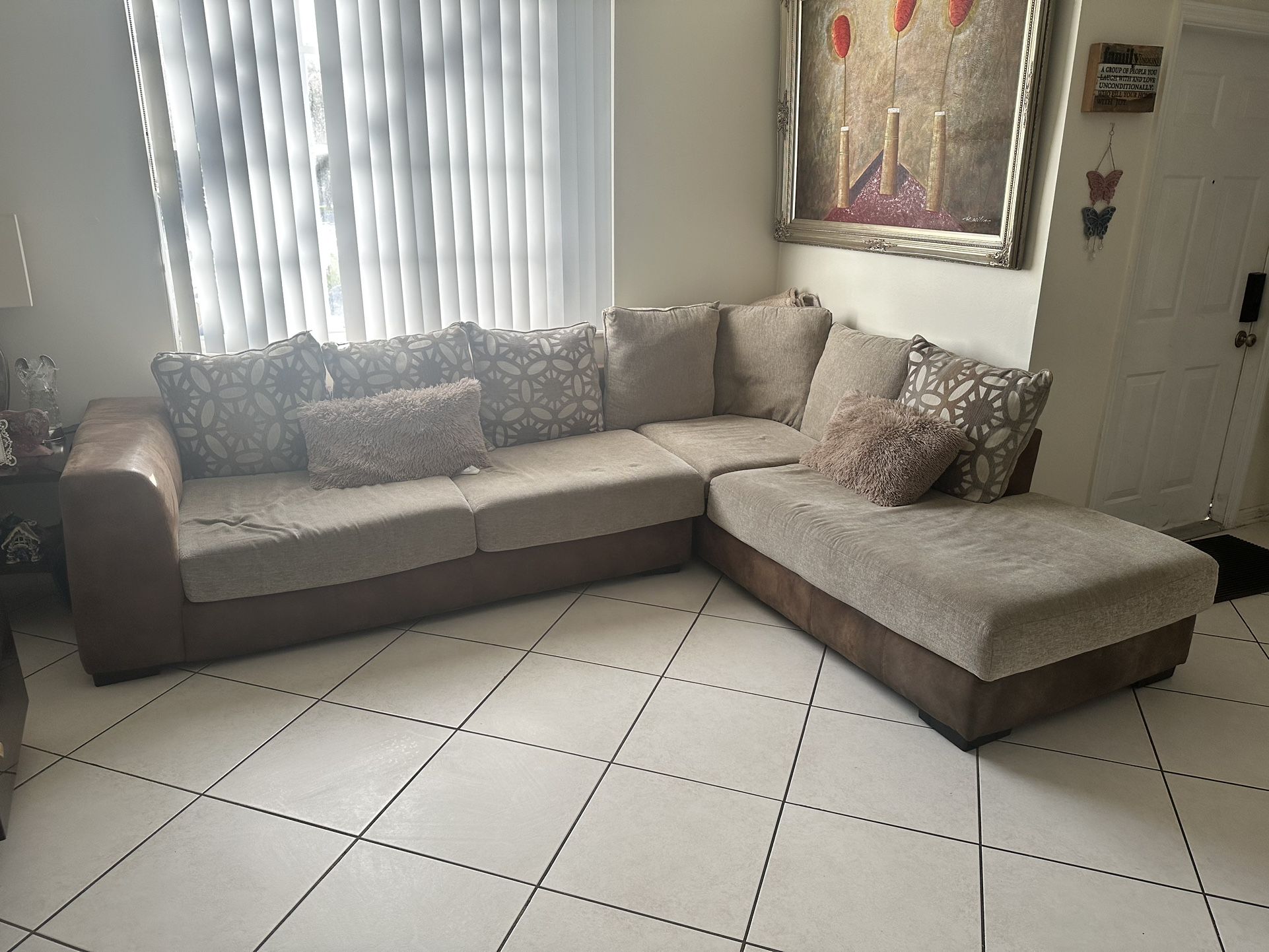 Sectional Couch + Ottoman 