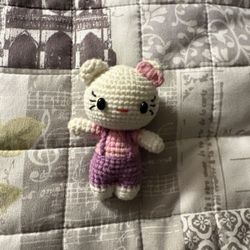 hello kitty handmade crochet plush kawaii pink purple 🎀