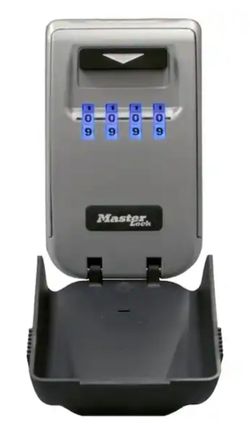 Master Lock Lock Box, Resettable Combination Dials, Light Up Dials
