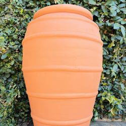 Extra Large Striped Cylinder Jar Pot Planter