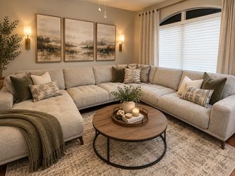 🚚 FREE DELIVERY — Rooms To Go Valencia Light Gray 4 Pc Sectional Couch