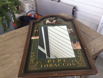 Collectible man cave tobacco mirror