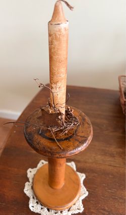 Vintage Spool Candle Holder