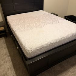 Bed And Bedframe In Great Condition. Very Comfortable Hardly Used. $100 Or Best Offer.