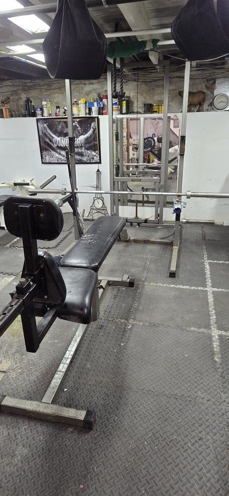 Squat Rack And Smith Machine