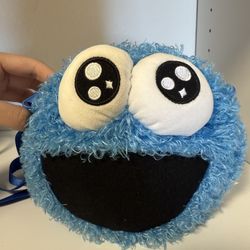 Sesame Street Cookie Monster Crossbody Bag Fuzzy Plush