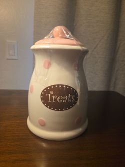 Ceramic Treats Jar with Lid
