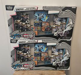 2 Sealed Pokemon Unova Heavy Hitters Premium Collection Boxes - Black Bolt and White Flare Packs