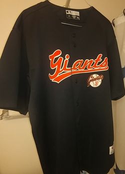Giants Jersey Black Buttons Size Large Men