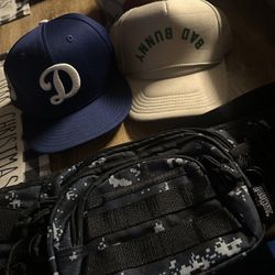Dodger Hat, Bad Bunny Hat, Snap Back And Fanny Pack 