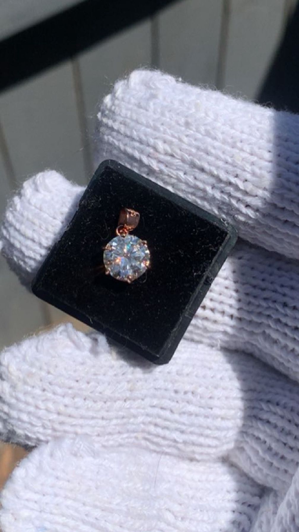 8mm White Diamond charm 