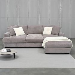 FREE DELIVERY - Off Grey Sectional Like New
