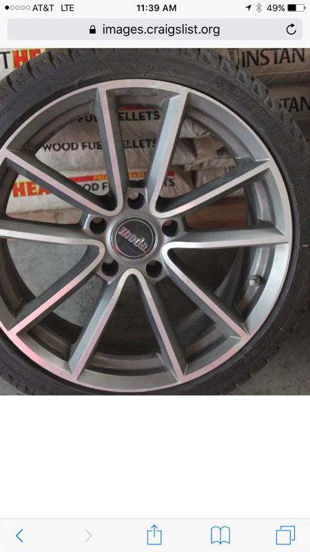 18 inch rims with snow tires